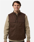 Harriton M723 Unisex ClimaBloc Station Vest - Dark Mocha - model front