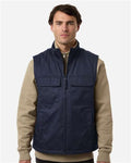 Harriton M723 Unisex ClimaBloc Station Vest - Dark Navy - model front