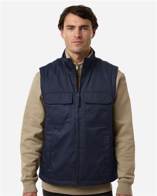 Harriton M723 Unisex ClimaBloc Station Vest - Dark Navy - model front