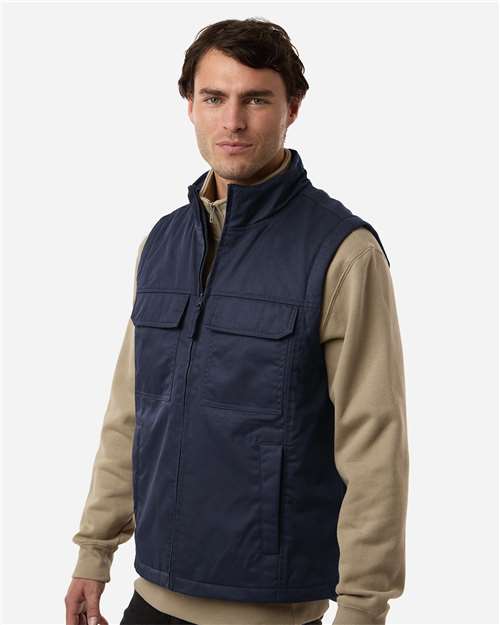 Harriton M723 Unisex ClimaBloc Station Vest - Dark Navy - model side