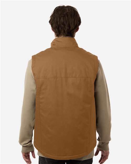 Harriton M723 Unisex ClimaBloc Station Vest - Duck Brown - model back