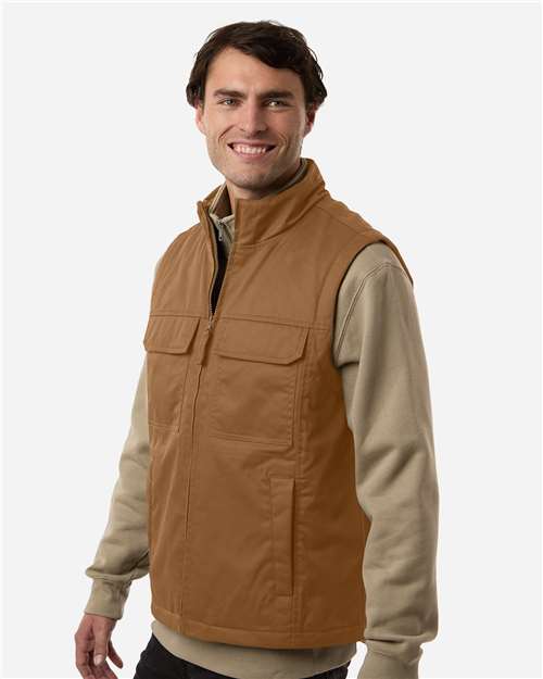 Harriton M723 Unisex ClimaBloc Station Vest - Duck Brown - model side