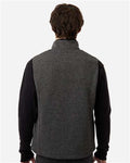 North End NE731 Men's Jasper Jacquard Fleece Vest - Black/ Grey - model back