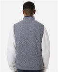 North End NE731 Men's Jasper Jacquard Fleece Vest - Classic Navy/ White - model back