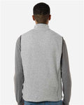 North End NE731 Men's Jasper Jacquard Fleece Vest - Grey/ White - model back