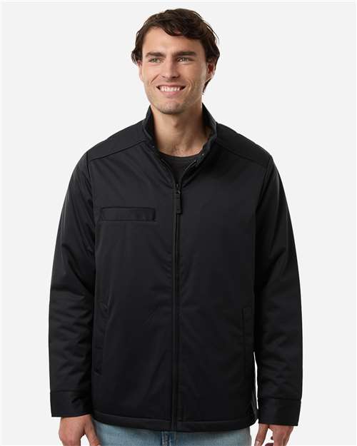 Harriton M781 Men's Guardian Insulated Utility Jacket - Black - model front