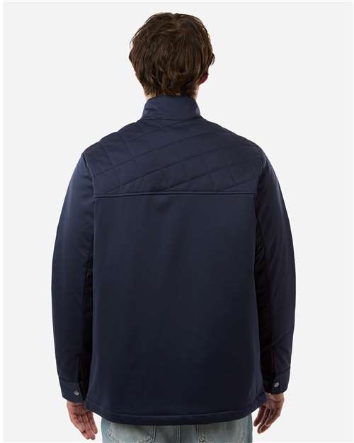 Harriton M781 Men's Guardian Insulated Utility Jacket - Dark Navy - model back