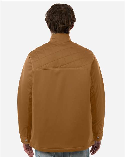 Harriton M781 Men's Guardian Insulated Utility Jacket - Duck Brown - model back