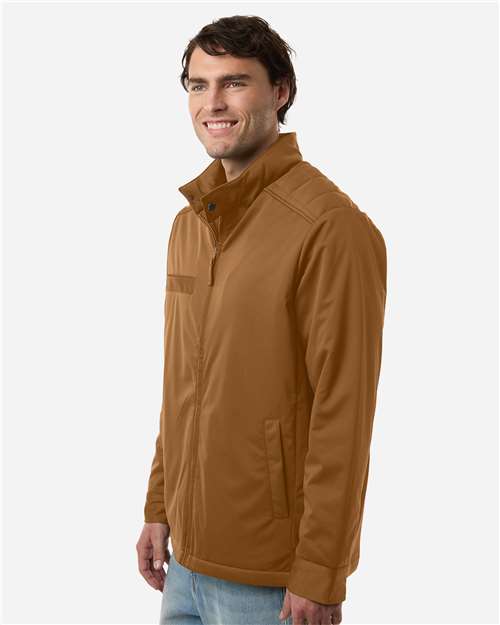 Harriton M781 Men's Guardian Insulated Utility Jacket - Duck Brown - model side