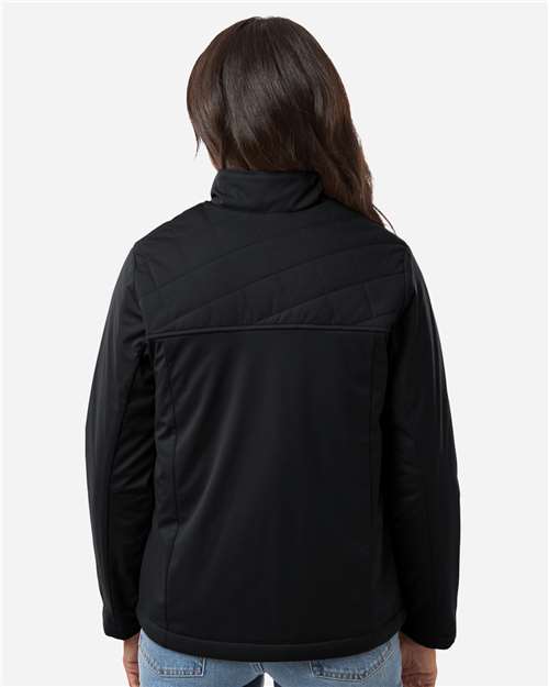 Harriton M781W Women's Guardian Insulated Utility Jacket - Black - model back