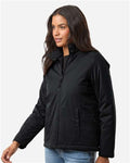 Harriton M781W Women's Guardian Insulated Utility Jacket - Black - model side