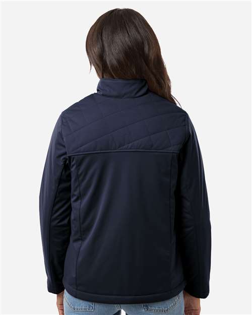 Harriton M781W Women's Guardian Insulated Utility Jacket - Dark Navy - model back