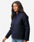 Harriton M781W Women's Guardian Insulated Utility Jacket - Dark Navy - model side