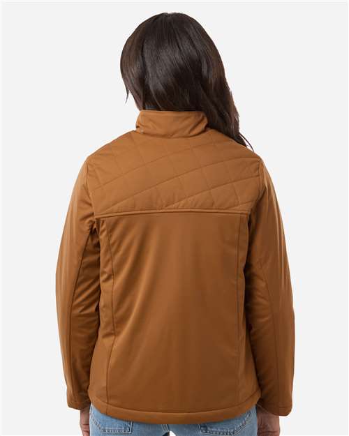 Harriton M781W Women's Guardian Insulated Utility Jacket - Duck Brown - model back
