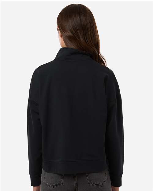 Independent Trading Co. EXP15WPQ Women's Perform Quarter-Zip Pullover - Black - model back