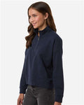 Independent Trading Co. EXP15WPQ Women's Perform Quarter-Zip Pullover - Classic Navy - model side
