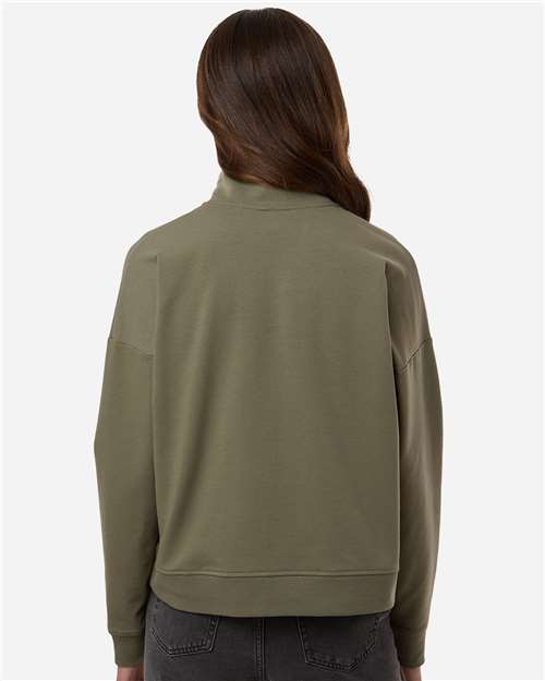 Independent Trading Co. EXP15WPQ Women's Perform Quarter-Zip Pullover - Pine - model back