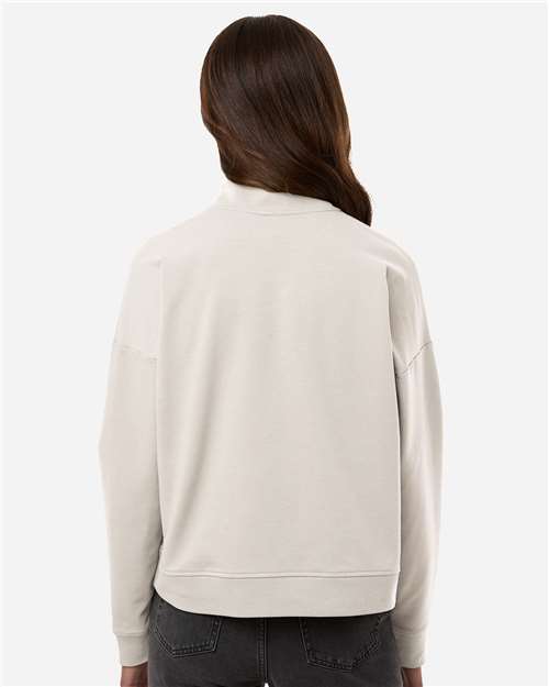 Independent Trading Co. EXP15WPQ Women's Perform Quarter-Zip Pullover - Smoke - model back