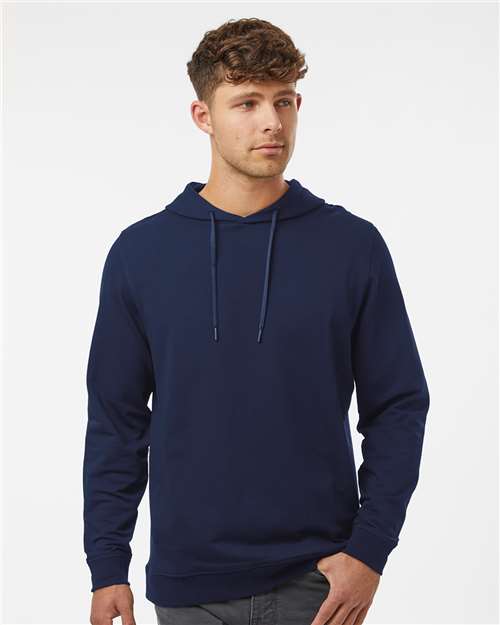 Independent Trading Co. EXP25PH Unisex Perform Hooded Sweatshirt - Classic Navy - model front