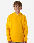 Team 365 TT400Y Youth Squad Hooded Tech Fleece Pullover - Sport Athletic Gold - model front
