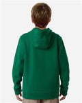Team 365 TT400Y Youth Squad Hooded Tech Fleece Pullover - Sport Forest - model back