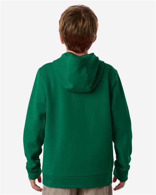 Team 365 TT400Y Youth Squad Hooded Tech Fleece Pullover - Sport Forest - model back