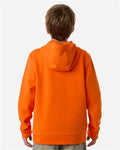 Team 365 TT400Y Youth Squad Hooded Tech Fleece Pullover - Sport Orange - model back