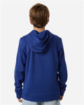 Team 365 TT400Y Youth Squad Hooded Tech Fleece Pullover - Sport Royal - model back