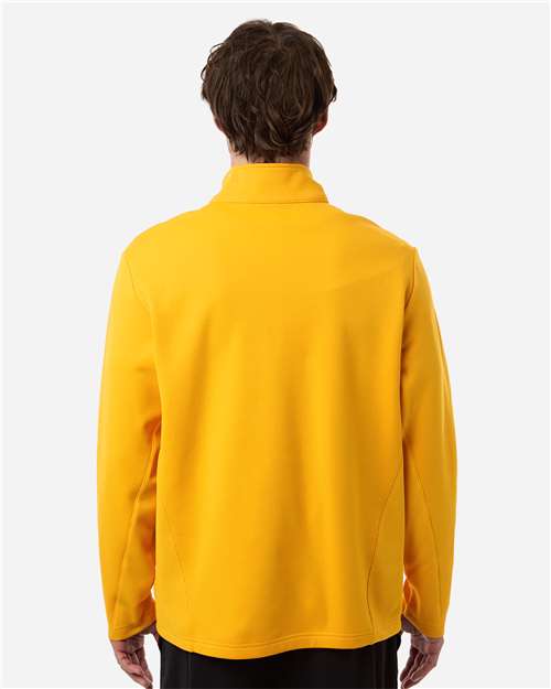 Team 365 TT401 Unisex Squad Cadet Quarter-Zip Tech Fleece Pullover - Sport Athletic Gold - model back