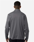Team 365 TT401 Unisex Squad Cadet Quarter-Zip Tech Fleece Pullover - Sport Graphite - model back