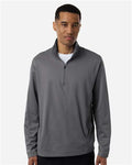 Team 365 TT401 Unisex Squad Cadet Quarter-Zip Tech Fleece Pullover - Sport Graphite - model front
