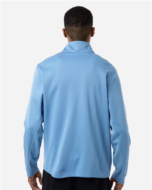 Team 365 TT401 Unisex Squad Cadet Quarter-Zip Tech Fleece Pullover - Sport Light Blue - model back