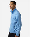 Team 365 TT401 Unisex Squad Cadet Quarter-Zip Tech Fleece Pullover - Sport Light Blue - model side