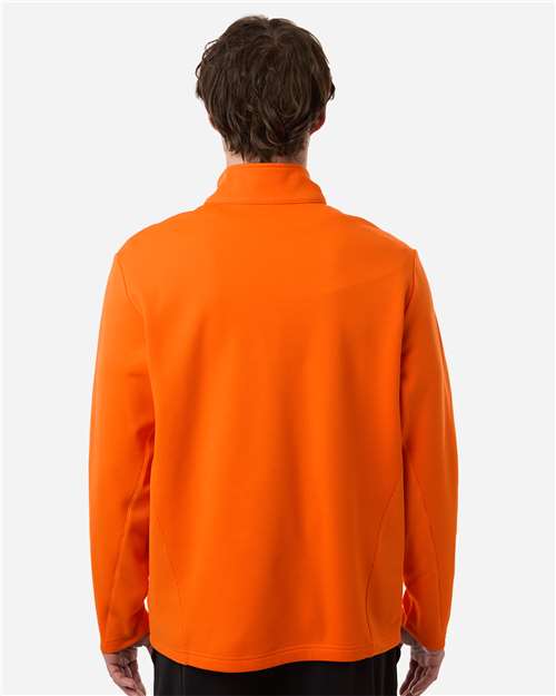 Team 365 TT401 Unisex Squad Cadet Quarter-Zip Tech Fleece Pullover - Sport Orange - model back