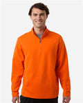 Team 365 TT401 Unisex Squad Cadet Quarter-Zip Tech Fleece Pullover - Sport Orange - model front