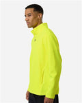 Team 365 TT401 Unisex Squad Cadet Quarter-Zip Tech Fleece Pullover - Safety Yellow - model side