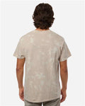 Colortone 1385 Unisex Bleach Out Dyed T-Shirt - Beige - model back
