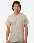 Colortone 1385 Unisex Bleach Out Dyed T-Shirt - Beige - model front