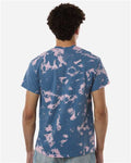 Colortone 1385 Unisex Bleach Out Dyed T-Shirt - Blue - model back