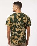Colortone 1385 Unisex Bleach Out Dyed T-Shirt - Green - model back