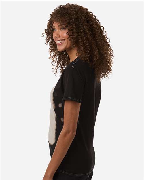 Colortone 1385 Unisex Bleach Out Dyed T-Shirt - Photo - model side