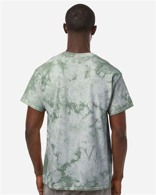Colortone 1390 Unisex Crystal Wash T-Shirt - Crystal Forest - model back