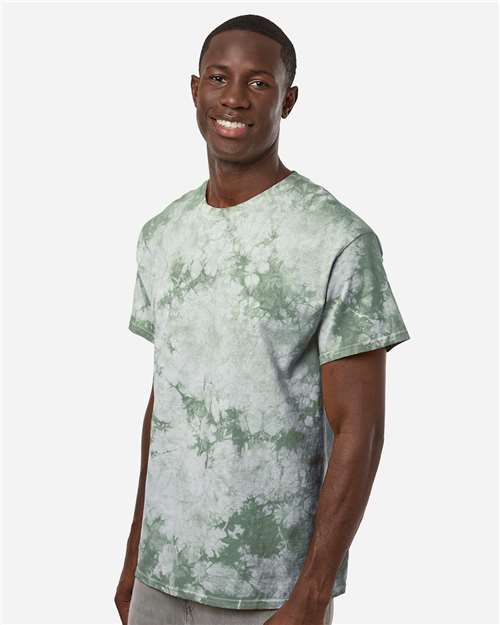 Colortone 1390 Unisex Crystal Wash T-Shirt - Crystal Forest - model side