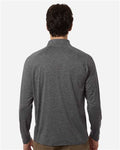HUK H1200715 Men's Airweight Heather Quarter-Zip Pullover - Volcanic Ash Heather - model back