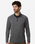 HUK H1200715 Men's Airweight Heather Quarter-Zip Pullover - Volcanic Ash Heather - model front