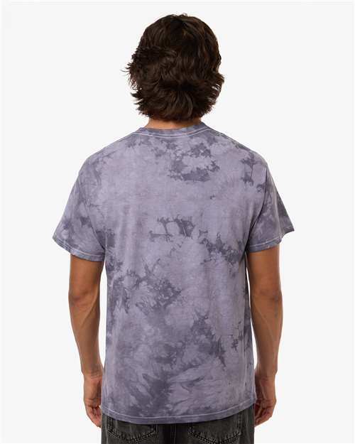 Colortone 1390 Unisex Crystal Wash T-Shirt - Crystal Plum - model back