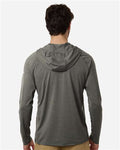 HUK H1200668 Men's Atoll Half-Zip Hooded Pullover - Moss - model back