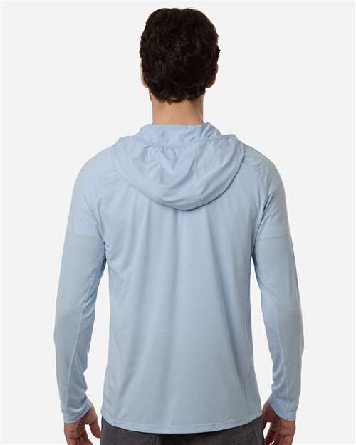 HUK H1200668 Men's Atoll Half-Zip Hooded Pullover - Windsurfer - model back