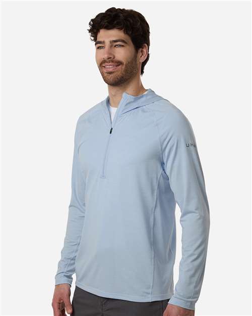 HUK H1200668 Men's Atoll Half-Zip Hooded Pullover - Windsurfer - model side