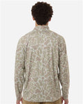 HUK H1200720 Men's Airweight KC Printed Quarter-Zip Pullover - Sand - model back